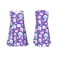 thumbnail image 7 of Yiaed Skull mushroom colorful Print Women's Sleeveless Dress, Loose Fit Summer Dress, Casual Sleeveless Dress for Women, 7 of 7