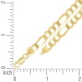 thumbnail image 2 of 925 Sterling Silver Super Flat Figaro Chain Gold Plated 7.8mm Necklace 18 Inch Chain Necklace for Women and Men, 2 of 2