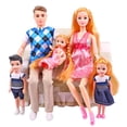 thumbnail image 3 of Set de muñecas familiares Ucanaan con papá, madre embarazada, 3 niños y bebé, 3 of 7