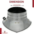 thumbnail image 7 of Armory Replicas Medieval Steel Plate Gorget | 18G Polished Neck Armor with Leather Belt for LARP & Reenactment, 7 of 7