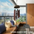 thumbnail image 5 of Ametoys Bamboo Coconut Shell Wind Chimes  Bamboo Wind chimes for Home Courtyard and Garden Decoration Dark Colored Coconut Shell 6 Tubes, 5 of 7