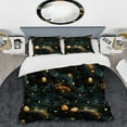 thumbnail image 2 of Designart "Pattern Of Celestial Constellations And Planets" Blue Geometric Bedding Covert Set - Modern & Contemporary Bed Set With 2 Shams, 2 of 5