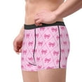 thumbnail image 2 of Easygdp Pink bows Men's Boxer Briefs,Soft and Breathable Cotton Underwear with ComfortFlex Waistband-Small, 2 of 5