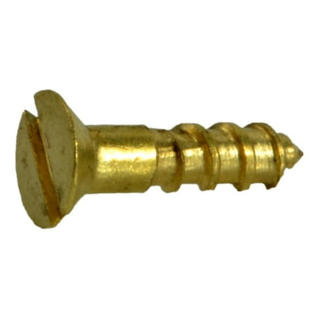 

#0 x 1/4 Brass Slotted Flat Head Wood Screws (40 pcs.)