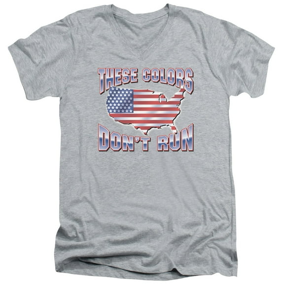 - These Colors Dont Run - Slim Fit V Neck Shirt - XX-Large
