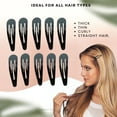 thumbnail image 5 of Kitsch Pro Snap Hair Clips, Hair Barrettes for Women, Snap Clips, 10 Pcs (Black), 5 of 11