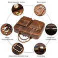 thumbnail image 4 of Bolso de hombro WESTAL para hombre, bolso de mano, bolso de mano para ordenador portátil de 14 pulgadas, bandolera con cremallera, maletín de piel auténtica, s 7212, 4 of 5