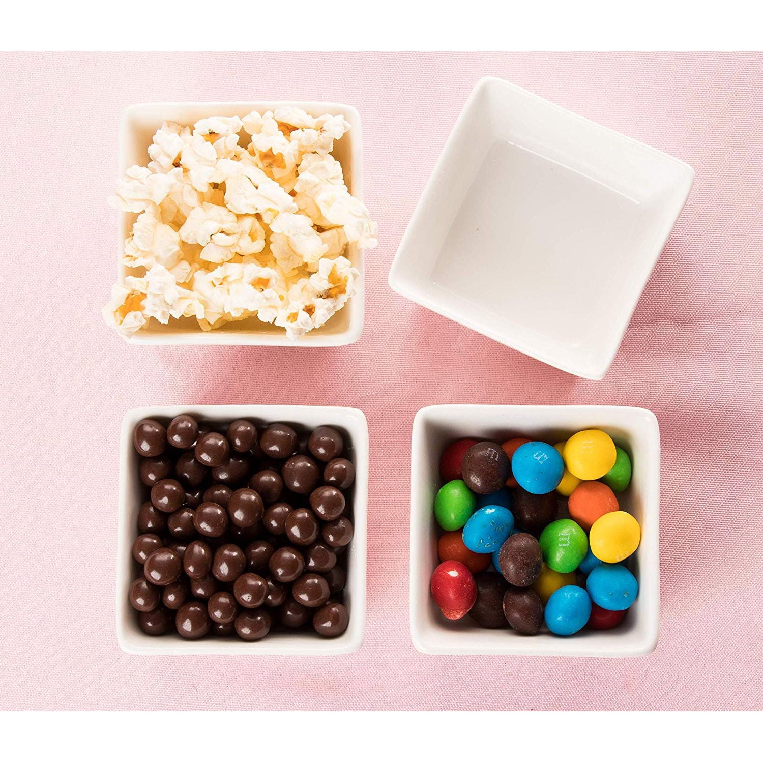 Porcelain Ramekins Set For Creme Brulee Oven Safe Dipping Sauce Bowls 3 x 1.6 Inches 6-Piece 4oz Square Ramekins for Baking Souffle Dishes Plain White Fruit Serving Dessert Custard Cups