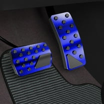 Aluminum Alloy Pedal Cover for Jeep Grand Cherokee 2011-2024 2025 Dodge Durango 2011-2024 2025 No Drilling Aluminum Brake and Accelerator Pedal Covers 2PCS(Blue)