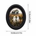 thumbnail image 2 of Spooky Ghost Halloween Oval Wall Art Framed Dark Academia Decor, 2 of 4