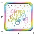 thumbnail image 3 of Pastel Rainbow Happy Birthday Plates 8 Count 9" by Way to Celebrate, 3 of 6