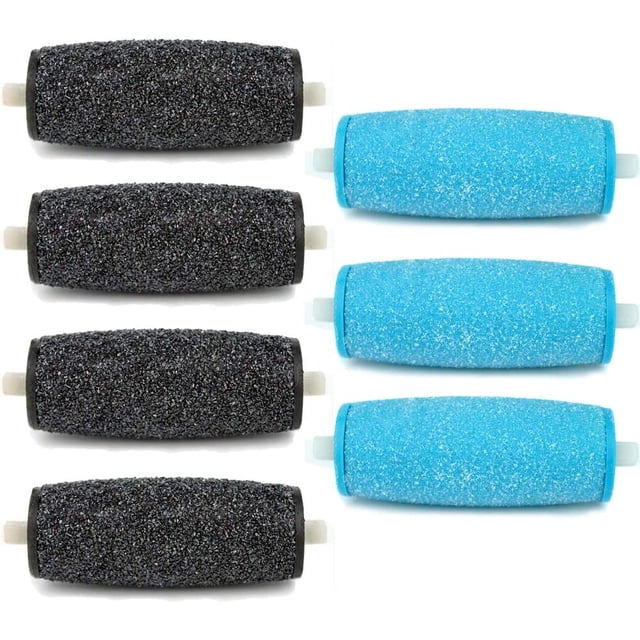 Lot de 7 Inclut 4 Têtes de Recharge de Rouleau de Remplacement Extra Gros et 3 Têtes de Remplacement Gros Régulières Compatibles avec Amope Pedi Electronic Foot File