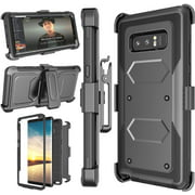 Njjex For Note 8 Case, For Galaxy Note 8 Belt Case, [Nbeck] Shockproof Heavy Duty Rugged Holster Locking Swivel Belt