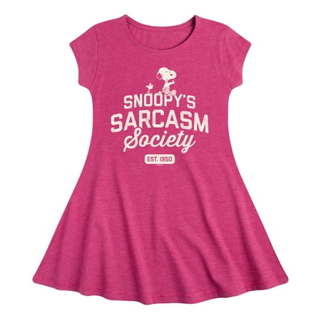 

Peanuts - Snoopy Sarcasm Society - Toddler & Youth Girls Fit & Flare Dress