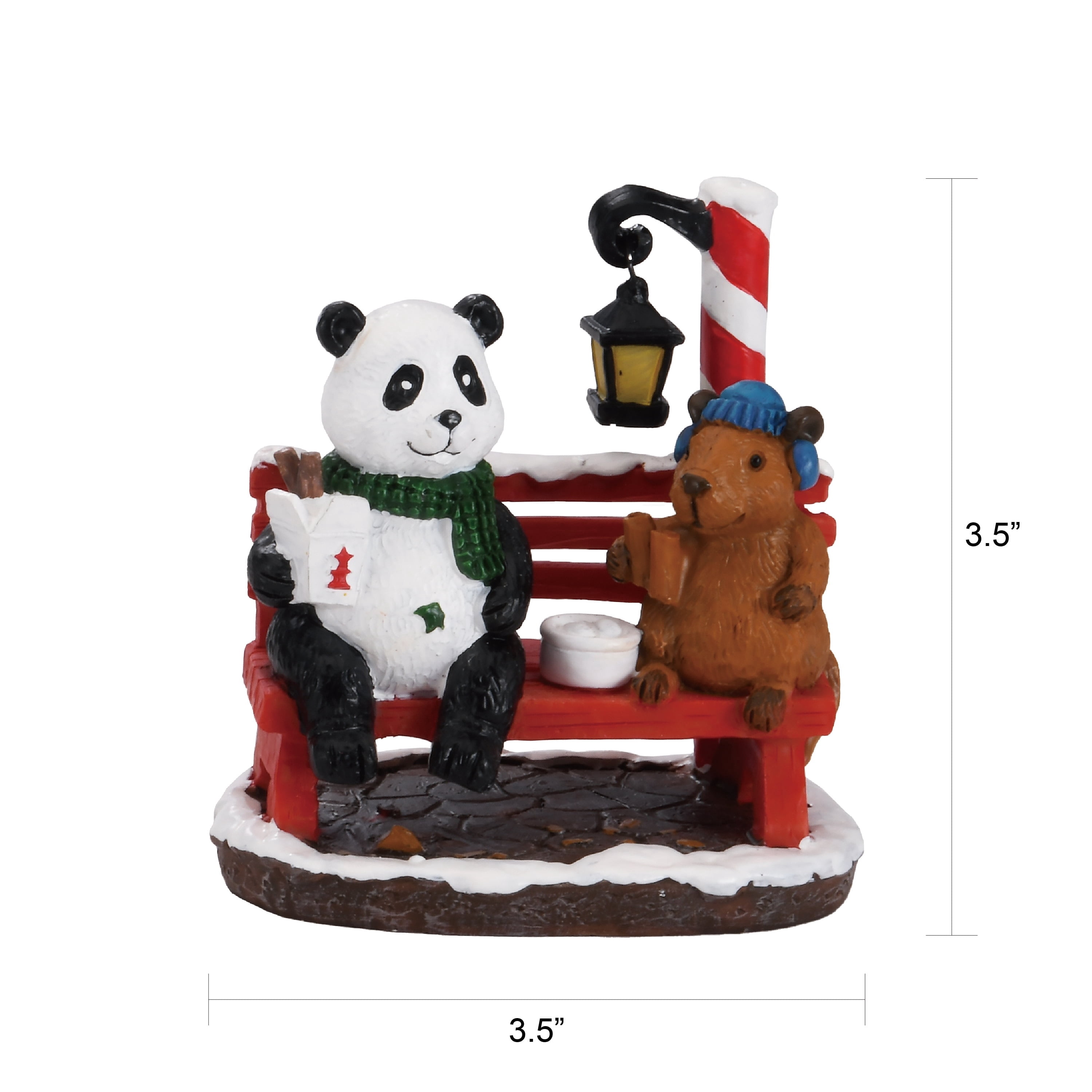 Bench Buddies Christmas Village Decorative Figurine, Multicolor, 3.5", by Holiday Time