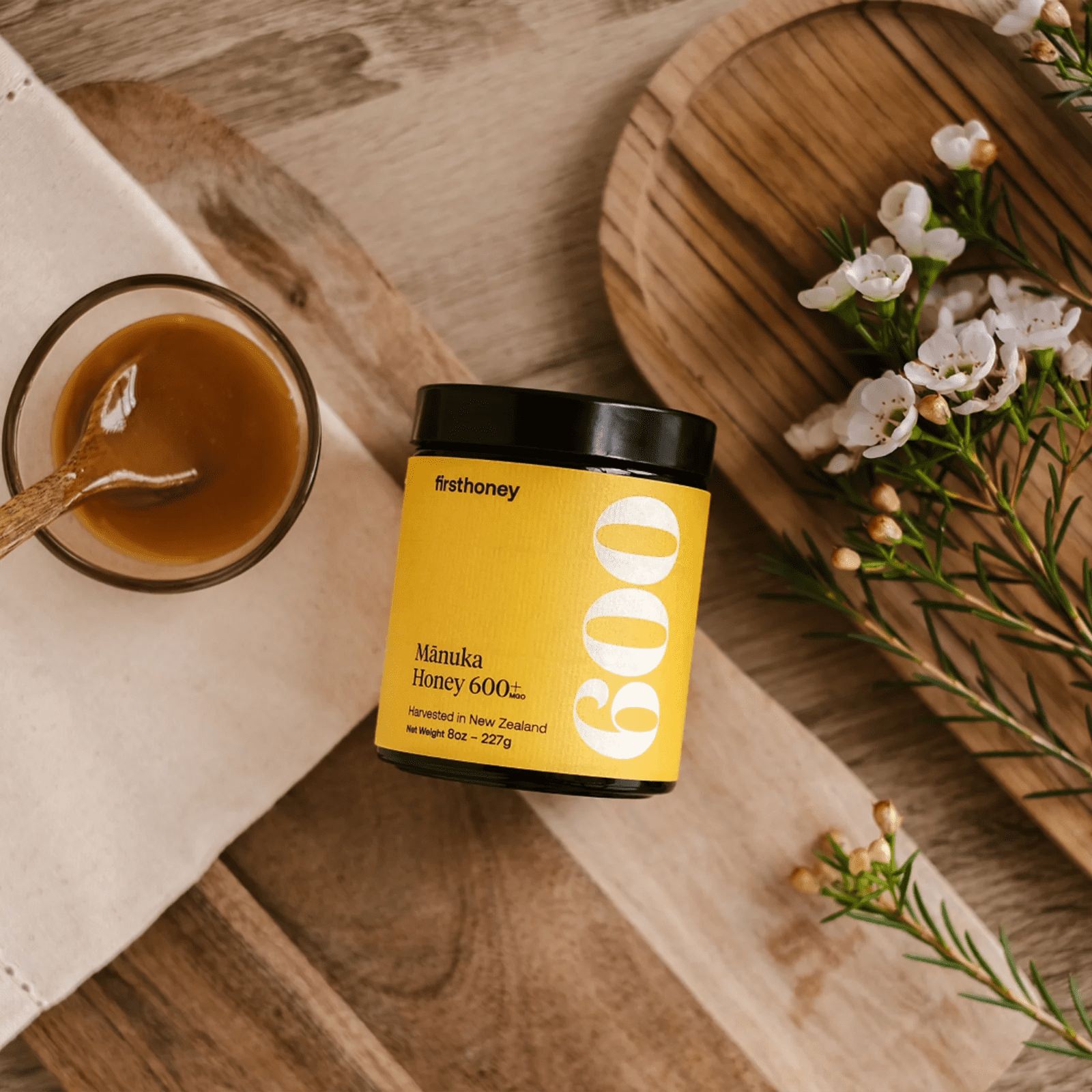 First Honey Manuka Honey MGO 600+, Pure Medical Grade Honey for Immune Healing, Immunity Boost, 8oz