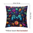thumbnail image 4 of Acheng Gaming Gamepad Plush Pillow Case Square Throw Pillow Cover Soft Decorative Cushion Pillowcases for Sofa  24x24in, 4 of 7
