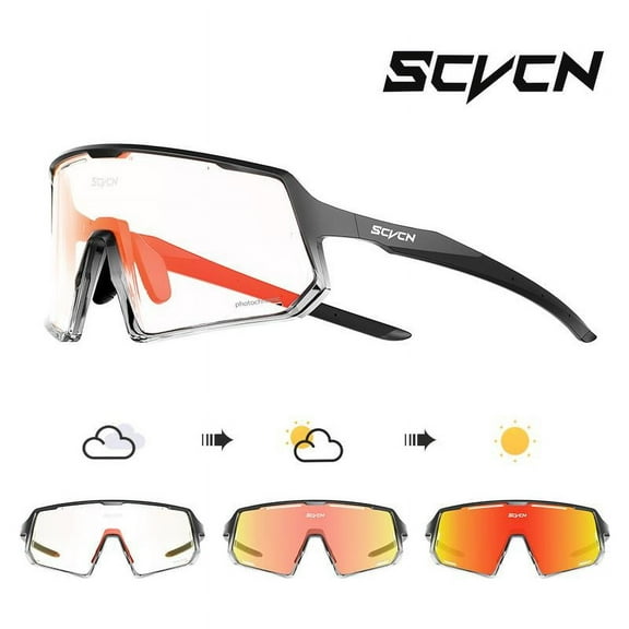 Scvcn Photochromic Cycling Sunglasses For Man Woman Bike Sports Eyewear Ride Bicycle Glasses Outdoor MTB Eyewear Fishing Golf Hiking motorcycle Eyewear UV400