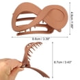thumbnail image 2 of Unique Bargains 2pcs Plastic Hair Claws Hair Clips Hair Barrettes for Women Matte Orange 3.39''x1.89''x0.91'', 2 of 7