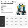 thumbnail image 5 of Gaeub Abstract Brushstrokes Green Blue Men's and Women's UPF 50+ Long-Sleeved Sun Protection Clothing, Fishing Shirt Long Sleeve Zip-3X-Large, 5 of 7