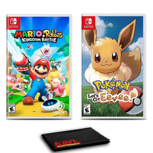 Mario + Rabbids: Kingdom Battle and Pokemon: Let's Go, Eevee! - Two Game Bundle For Nintendo Switch Nintendo HACPBAANA-22