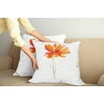 thumbnail image 3 of Ambesonne Nature Throw Pillow Cover 2 Pack, Romantic Poppy, 24", White Orange, 3 of 6