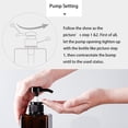 thumbnail image 4 of ZHAOCHENG Dispensador de jabón de 650 ml, juego de 2 contenedores de botellas de bomba de plástico vacíos para cocina y baño - Marrón, 4 of 5