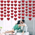 thumbnail image 5 of Valentines Day Banner Heart String Garland Red Heart Hanging String Garland For Valentines Wedding Anniversary Festival Party Supplies, 12 Strings, 5 of 6