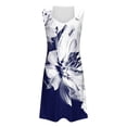 thumbnail image 3 of Vestido de Verano para Mujeres, Moda Color Sólido Bolsillo sin Mangas Vestido Casual Cuello en V Hecho de Poliéster Ligero para Primavera Verano, Vestido de Verano Casual, 3 of 5