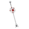 thumbnail image 1 of Belly Button Dangle 14G Curved Statement Stylish Belly Piercing Jewelry for, 1 of 7