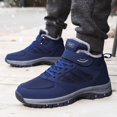 thumbnail image 1 of Zapatos de invierno acolchados de algodón, zapatos de papá con forro polar cálido para hombres, botas de nieve para exteriores del noreste de caña alta, zapatos de suela gruesa para personas de, 1 of 4