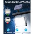 thumbnail image 3 of Luces solares exteriores Gusicil 172 LED con sensor de movimiento, IP65 impermeables, 3 of 6