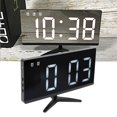 thumbnail image 3 of Borderless TV Shape Alarm Clock LED Display Multifunctional Mirror Clock for Home Office, 3 of 12