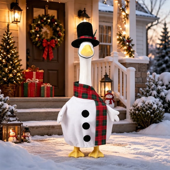 XGFHYJEH Porch Goose christmas Outfits 23 inch, Porch Goose Clothes Clearance, Porch Goose Accessories Costume Clothing for Outdoor Outside Front Proch Lawn Yard Garden Decor