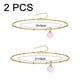 thumbnail image 2 of Pulseras y Tobilleras de Cadena de Acero Inoxidable para Hombre Mujer, Pulsera (15+5cm), Tobillera (21+5cm) Ajustable, 2 of 6