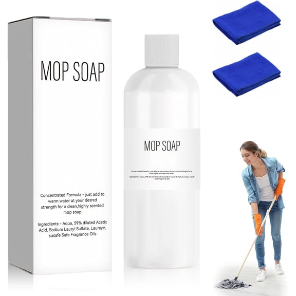 Mop Soap Brazilian Waves, 2026 New Highly Scented Floor Cleaner Concentrate, Multi-Surface Bathroom Kitchen Cleaning Supplies