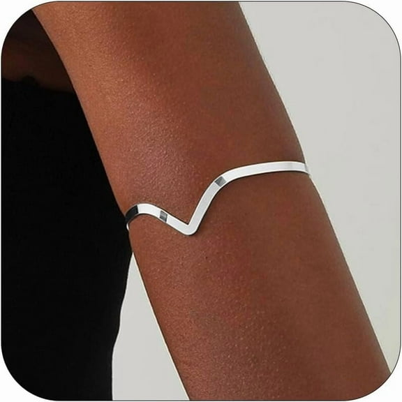 Arm Cuff Layered Bracelet Adjustable Upper Arm Cuff Bangle Gold Jewelry Gifts for Women Boho Summer Beach Essentials