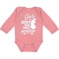 thumbnail image 3 of Inktastic Hunting Girls Hunt Too Only Prettier with Doe and Arrow Girls Long Sleeve Baby Bodysuit, 3 of 5