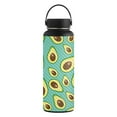 thumbnail image 1 of Carbon Fiber Skin Compatible With Hydro Flask 40 oz. Wide Mouth Sticker Design Design Seafoam Avocados, 1 of 1
