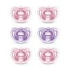 NUK Comfy Pacifiers, 6-18 Months, 6 Pack Style: Pink/Purple