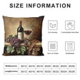 thumbnail image 5 of Orinice Wine Grapes Table Graphic Decorative Cushion Throw Pillow Cover for Home Couch Living Room Sofa - Aesthetic Decor, High-Quality 1PC 22x22in, 5 of 5