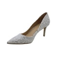 thumbnail image 4 of Badgley Mischka Women's Zuri Evening Pumps Shoes White Size 6.5 M, 4 of 5