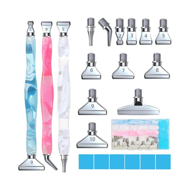 Juego de herramientas para manualidades con diamantes Accesorios para manualidades con diamantes DIY Ligero Cómodo Plata