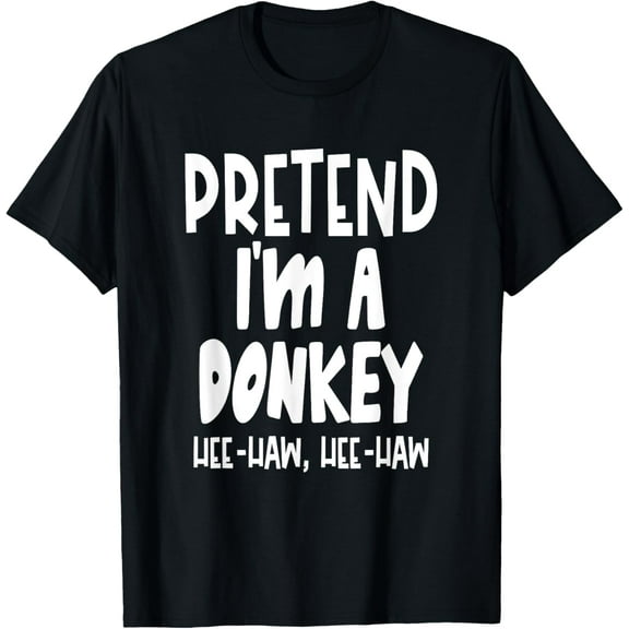 Fun Pretend Donkey Shirt - Lazy Halloween Donkey Costume T-Shirt