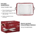 thumbnail image 3 of Silver Bows White Snowflakes Christmas Square Storage Bins with Handles Collapsible Containing Box 2 Packs, 3 of 9