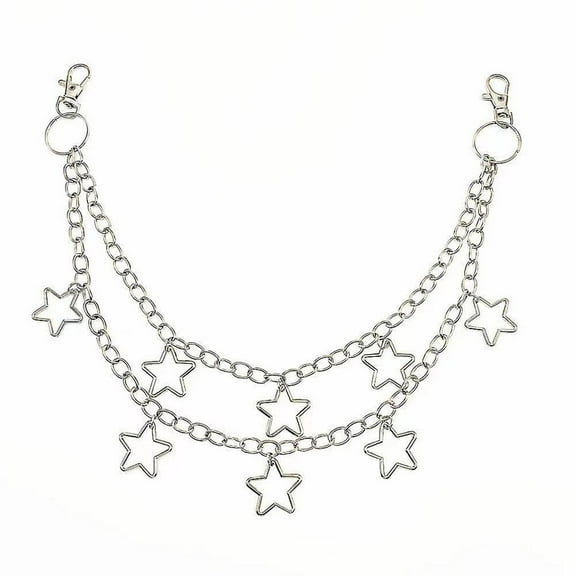 Alloy Punk Style Waist Chain for Women, Five-Pointed Star Design