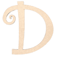 thumbnail image 1 of Krafty Supply - 5" Tall MDF Letter D | 1/4" MDF |Curlz|Wooden Letter|Craft Alphabet Initials, 1 of 4