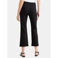 thumbnail image 3 of Time and Tru Women's Pull On Cropped Flare Pants, Sizes XS-XXXL, 3 of 5