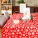 thumbnail image 5 of Mantel Desechable Navideño para Fiestas Navideñas, Decoración Navideña con Copos de Nieve, Plástico Pe, Impermeable y Resistente Al Aceite, 137 X 274 Cm (54 X 108 Pulgadas)., 5 of 7