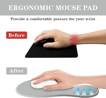PIKACHY Ergonomic Wrist Rest Mouse Pad Silicone Gel Support Office Computer Pad